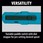 Makita DA3010F 3/8 in. 4 Amp Corded Right Angle Drill with Variable Speed thumbnail 5