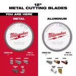 Milwaukee 12 in. 60T Carbide Teeth Metal Cutting Circular Saw Blade thumbnail 4