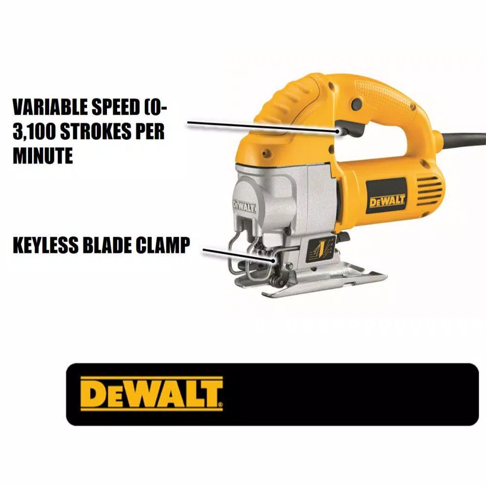DEWALT 5.5 Amp Corded Jig Saw Kit with Carrying Bag