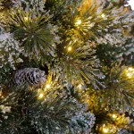 Home Accents Holiday 7.5 ft Sparkling Amelia Pine Pre-Lit Artificial Christmas Tree with 600 Warm White LED Lights thumbnail 6
