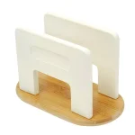 Creative Home Natural Bamboo Napkin Holder - Off White Tabletop Tissue Dispenser thumbnail 4