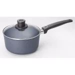 WOLL Diamond LITE 2.6 qt. Cast Aluminum Nonstick Sauce Pan with Glass Lid, Induction Ready, Gray thumbnail 1