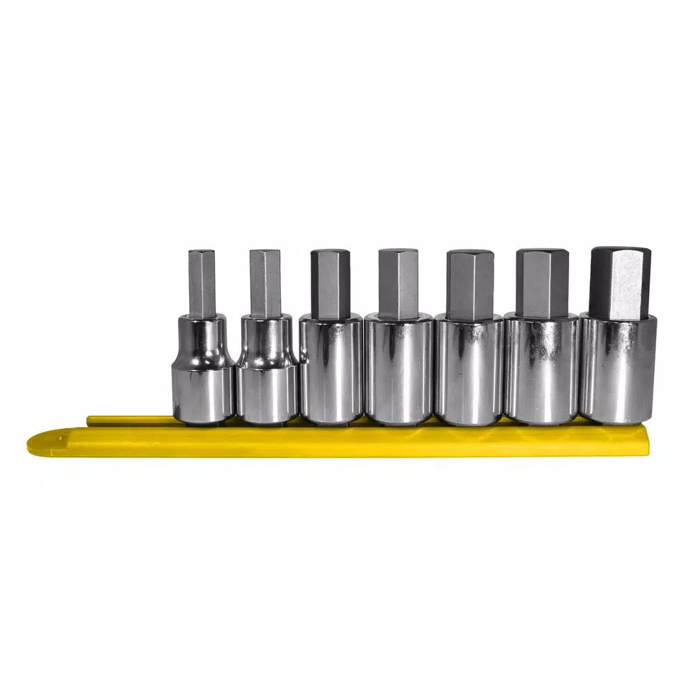 Mayhew SAE Hex Socket Bit Set, 7-Piece Professional Grade Tool Set