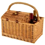 Unbranded Vineyard Willow Picnic Basket Set for 2 with London Plaid Lining and Premium Service thumbnail 2