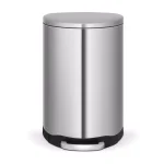 Innovaze 10.6 Gal. Stainless Steel Semi-Round Step-On Trash Can with Fingerprint-Free Finish thumbnail 3
