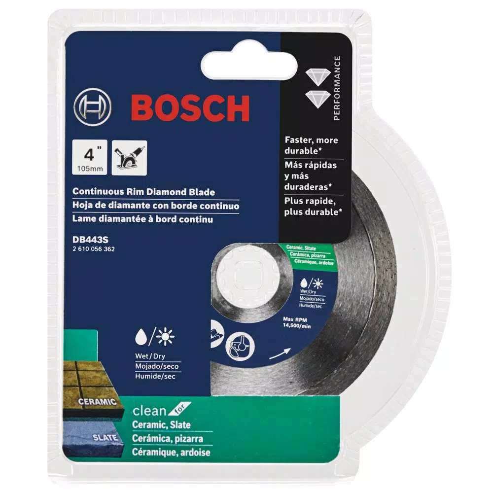 Bosch 4 in. Premium Continuous Rim Diamond Blade for Tile Cutting