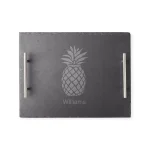 Cathy's Concepts Personalized Pineapple Slate Serving Board with Stainless Steel Handles thumbnail 3