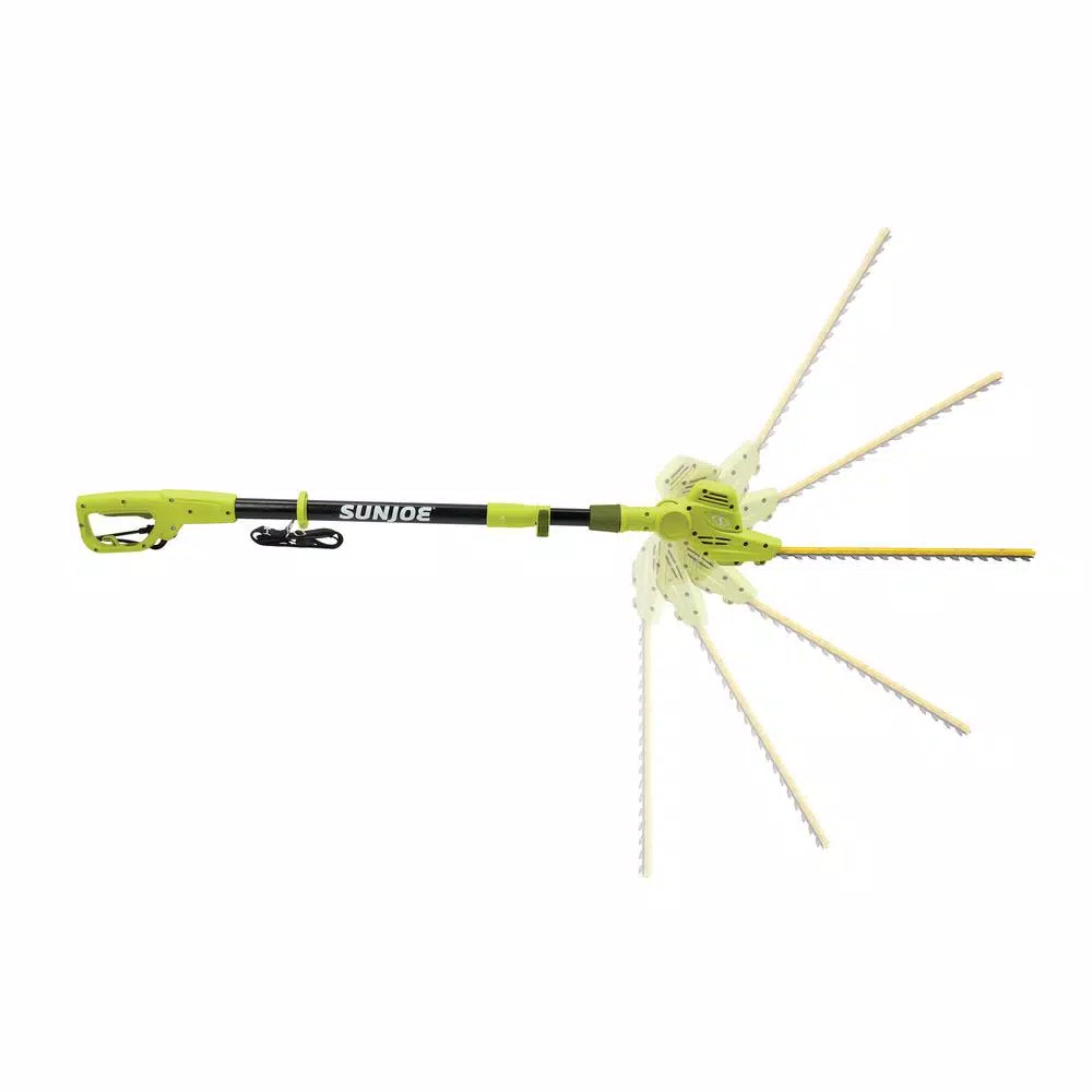 Sun Joe 18 in. Electric Telescoping Pole Hedge Trimmer, 3.8 Amp, 13 ft. Reach