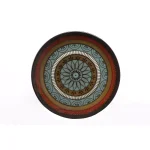 Lorren Home Trends 16-Piece Stoneware Dinnerware Set, Service for 4, Assorted Earth Tone Mosaic Design thumbnail 3