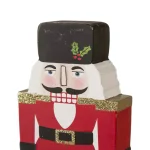 Glitzhome Nutcracker Wooden and Metal Stocking Holders, Set of 2 thumbnail 3