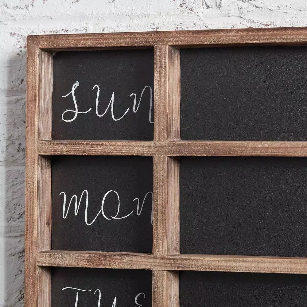 StyleWell 25.2 in. Wood 7-Day Weekly Planner Chalkboard with Grid