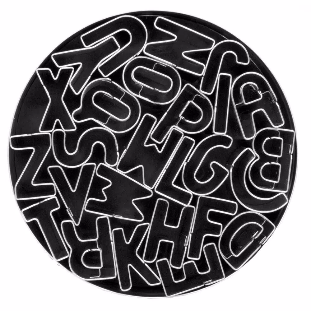 Fox Run 26-Piece Alphabet Cookie Cutter Set - Stainless Steel Letter Cutters