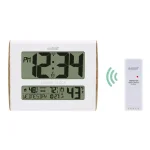 La Crosse Technology Digital Atomic Faux Wood Sided Wall Clock with Indoor/Outdoor Temperature and Humidity thumbnail 5