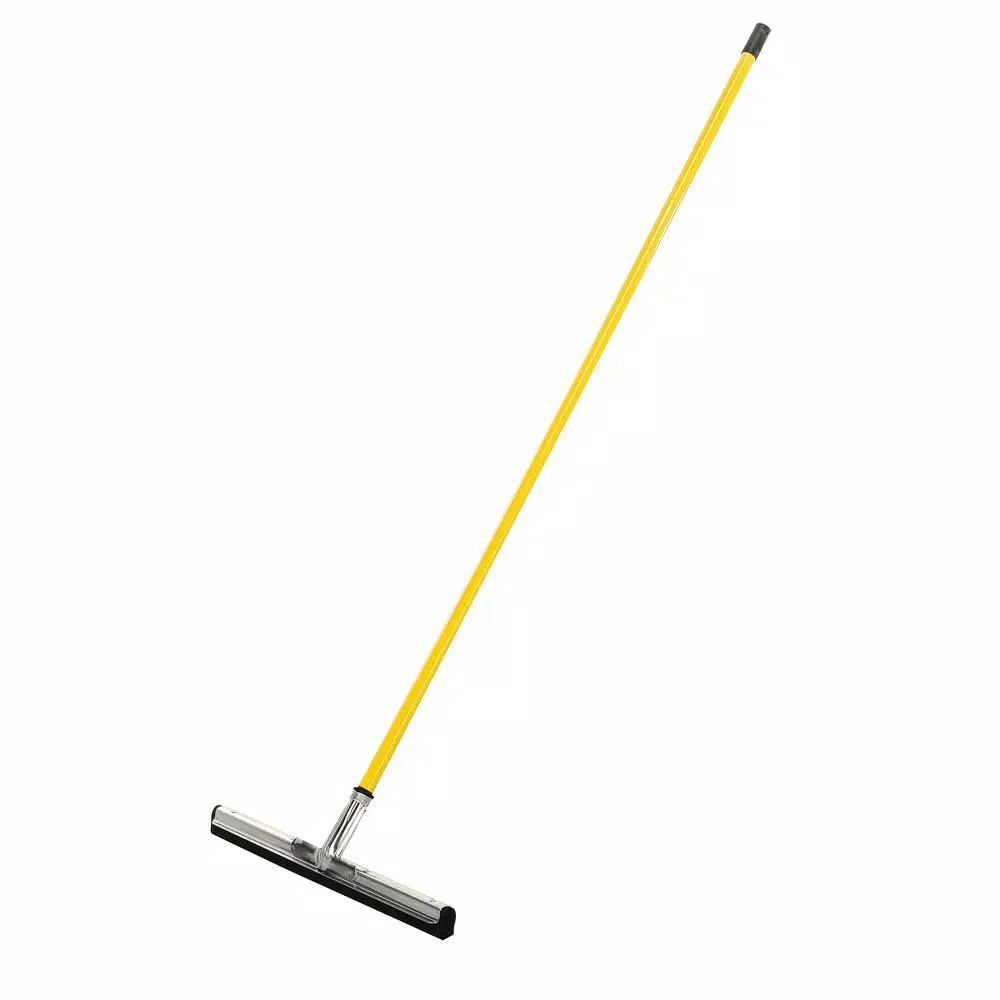 Alpine Industries 18 in. Dual Moss Rubber Professional Locking Floor Squeegee with 50 in. Steel Handle