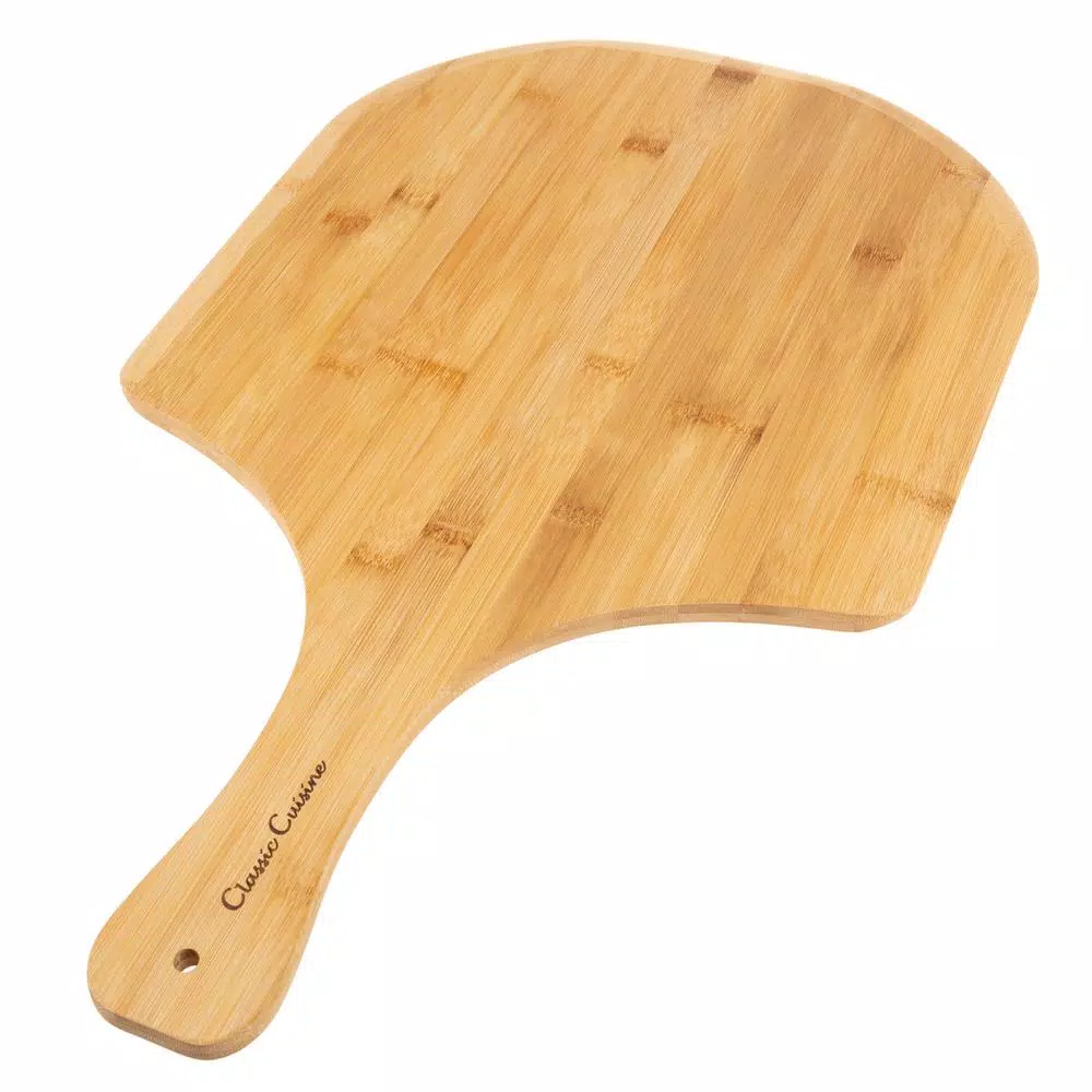 Classic Cuisine Bamboo Pizza Peel - Wooden Pizza Paddle & Serving Board