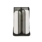 Mind Reader Rotating Cup and Lid Carousel Organizer, Black Metal Mesh Dispenser thumbnail 3