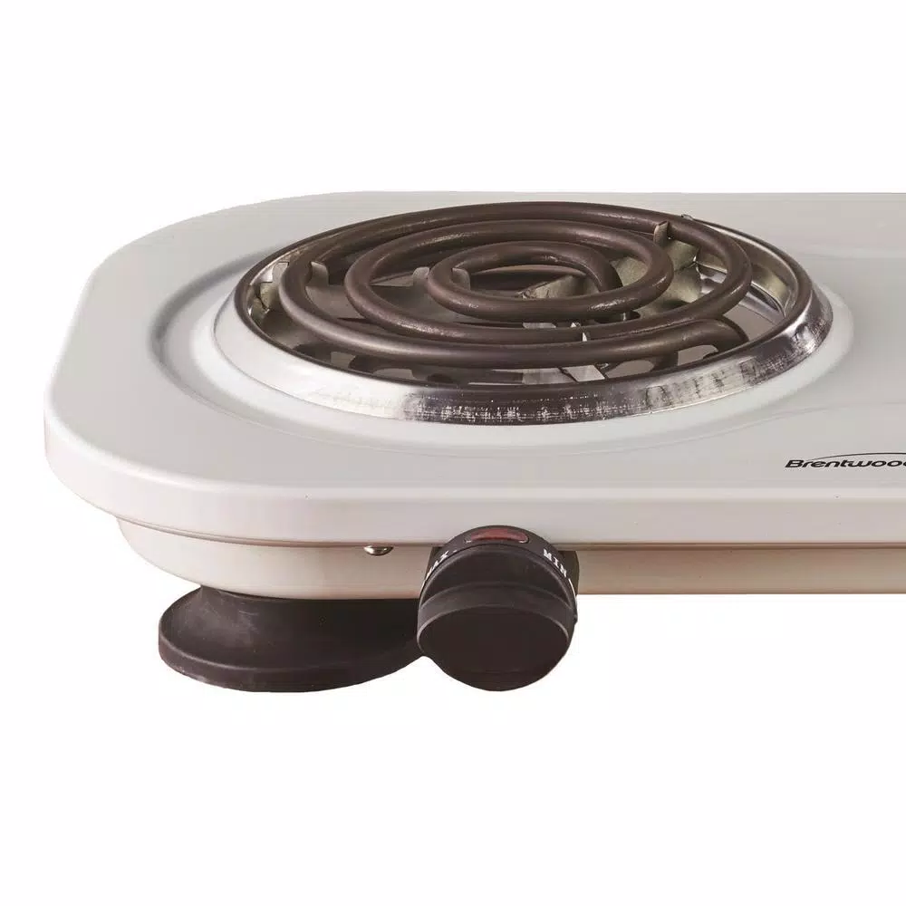Brentwood Appliances TS-361W 2-Burner 30 in. White Electric Hot Plate