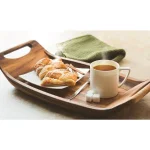 Ironwood Gourmet Norwegian Saddle Acacia Wood Serving Tray with Handles thumbnail 5