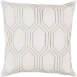 Artistic Weavers Avalon Ivory Geometric 18 in. x 18 in. Linen Throw Pillow thumbnail 1