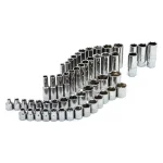 Husky 91-Piece 3/8 in. Drive SAE and Metric Socket and Bit Socket Set thumbnail 1