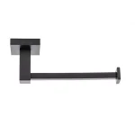 Italia Trieste Matte Black Toilet Paper Holder - Modern Solid Brass Wall Mount thumbnail 5