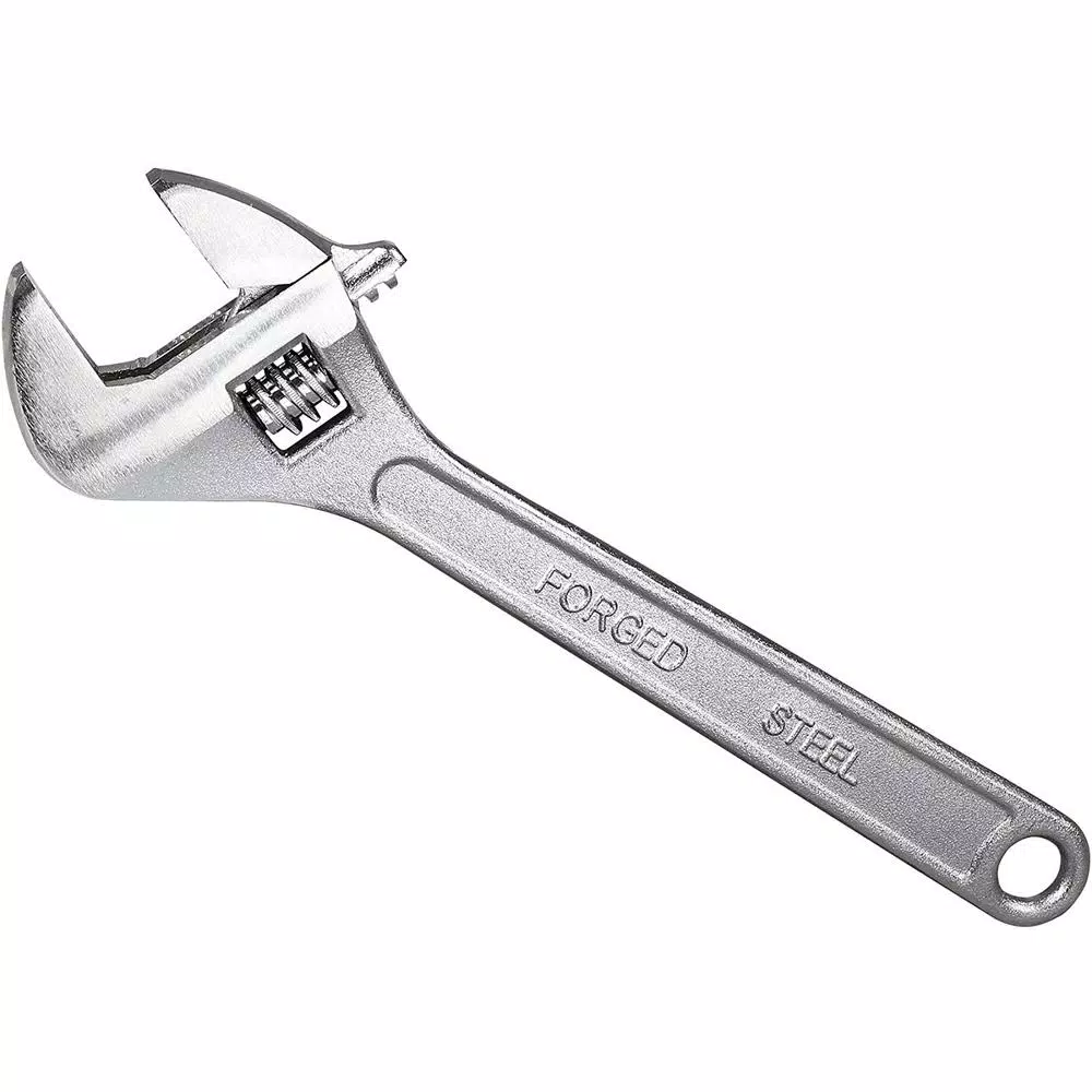 KING 24 in. Adjustable Wrench, Drop Forged Heat Treated Steel, Chrome Plated