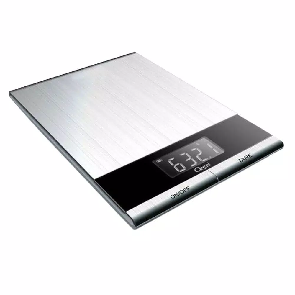 Ozeri Ultra Thin Digital Kitchen Food Scale, Stainless Steel, 11 lb Capacity
