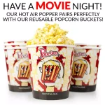 Nostalgia Old Fashioned 1040W Red Hot Air Popcorn Maker with Measuring Cup, 12-Cup Capacity thumbnail 6