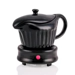 Ovente 13.5 oz. Electric Gravy Warmer with Detachable Ceramic Gravy Boat, Black thumbnail 1