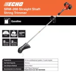 ECHO SRM-266 25.4cc Gas 2-Stroke Straight Shaft String Trimmer thumbnail 4