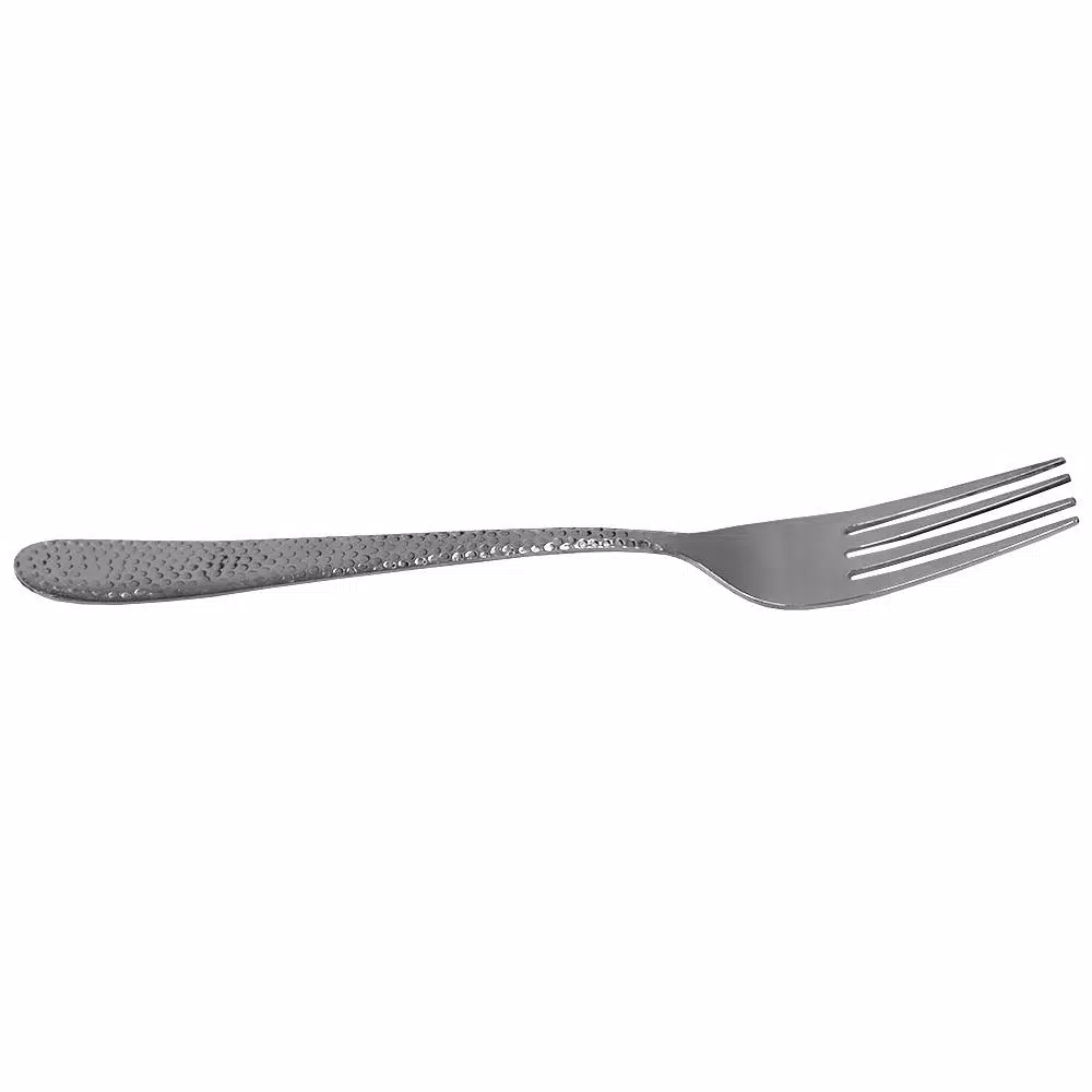 Unbranded Hammered Finish Silver 18/0 Stainless Steel Dinner Fork Set, 4-Piece
