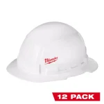 Milwaukee BOLT White Type 1 Class E Full Brim Hard Hat with Small Logo (12-Pack) thumbnail 1