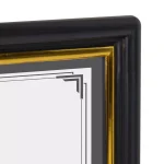 DesignOvation Corporate Document Frames, 8.5 x 11 in., Black with Gold Accent Trim (Set of 12) thumbnail 4
