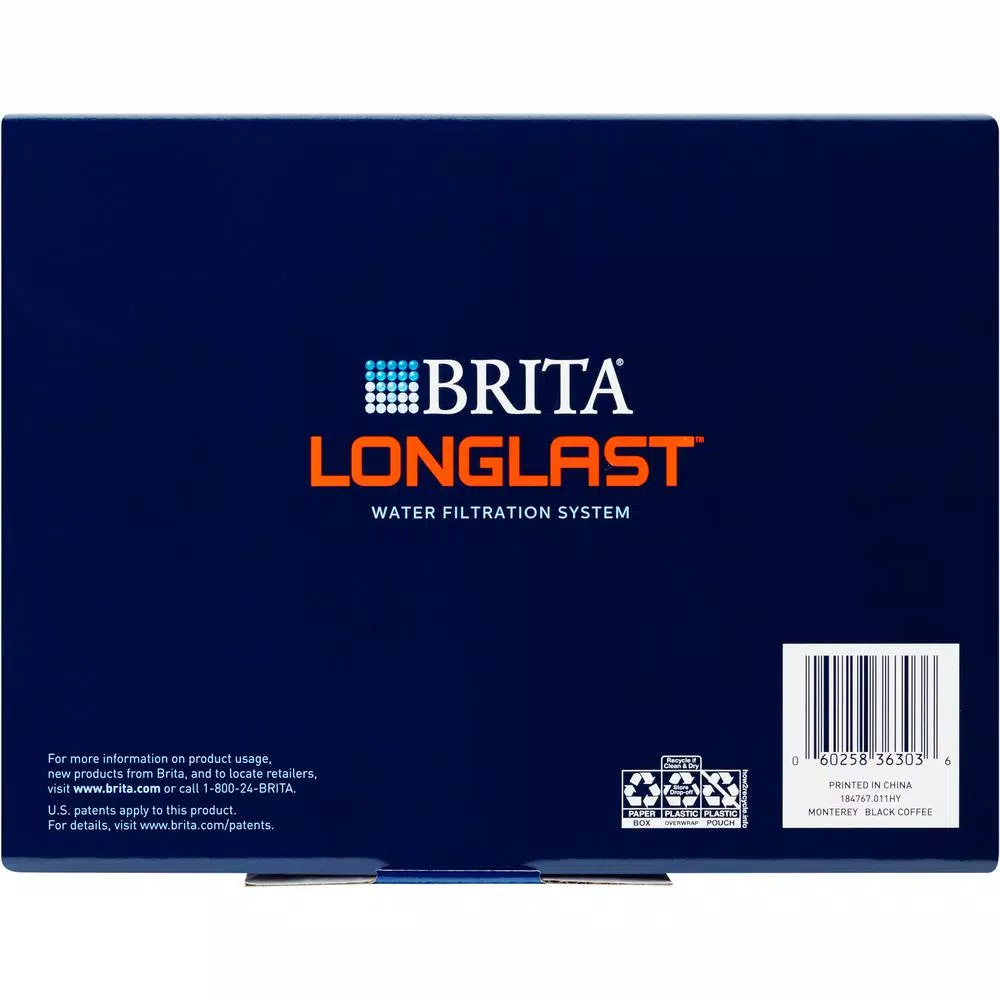 Brita Monterey 10-Cup Water Filter Pitcher with Longlast Filter, Black