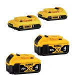DEWALT 20V MAX Lithium-Ion Battery Combo Pack - (2) 2.0 Ah and (2) 4.0 Ah Batteries thumbnail 1