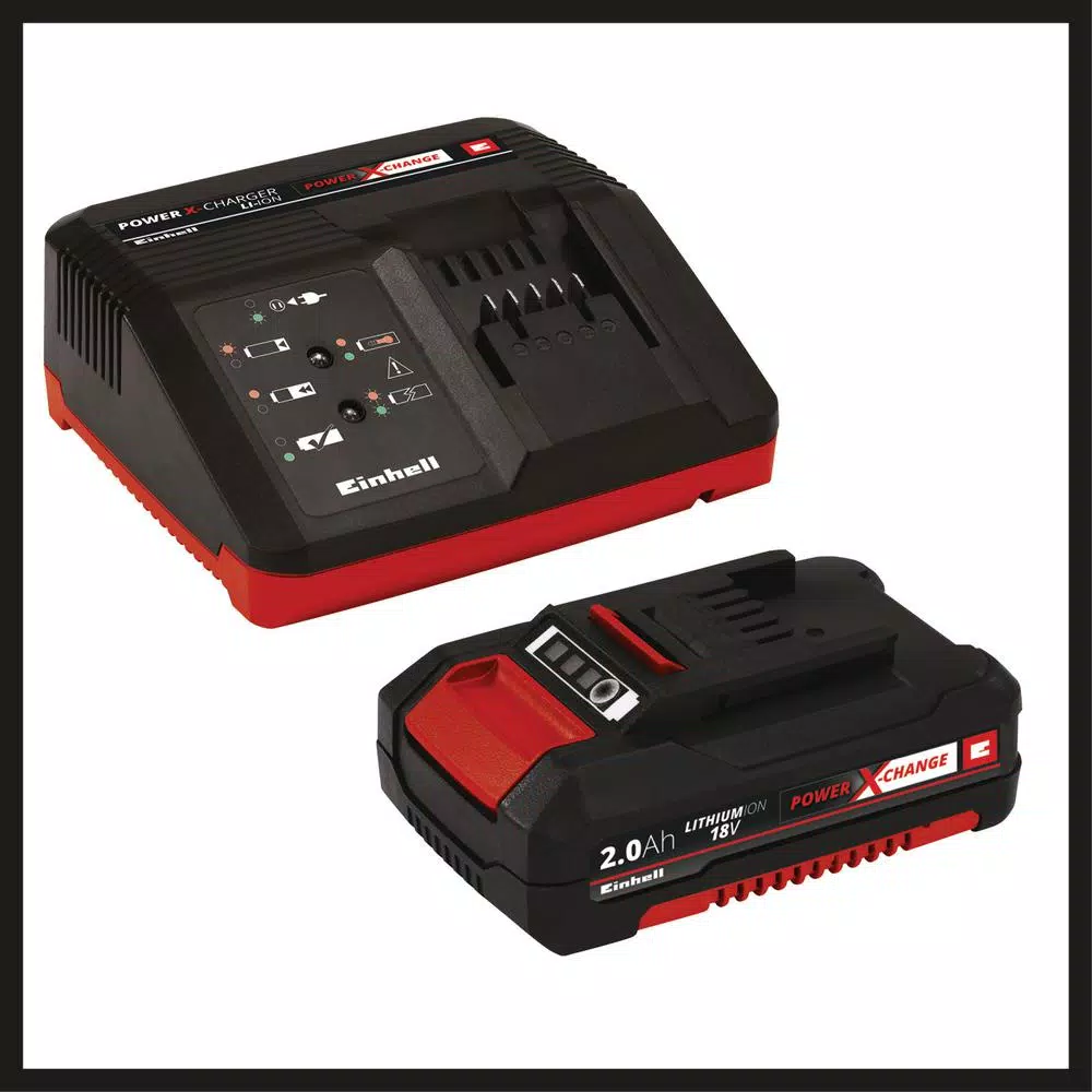 Einhell PXC 18V Cordless 5 in. Random Orbital Sander Kit with 2.0 Ah Battery and Fast Charger