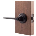 Copper Creek Zane Contemporary Black Privacy Lever Door Handle for Bedroom and Bathroom thumbnail 4