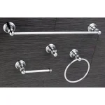 Kingston Brass Classic 4-Piece Polished Chrome Bath Hardware Set - Transitional Style thumbnail 3
