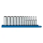 GEARWRENCH 1/4 in. Drive Metric 12-Point Deep Socket Set, 13-Piece thumbnail 1
