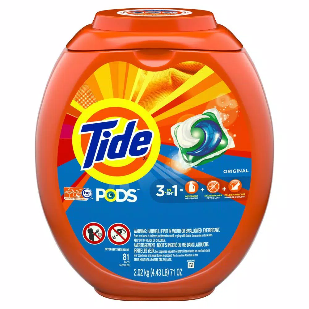 Tide PODS Original Scent Laundry Detergent Pacs, 81-Count