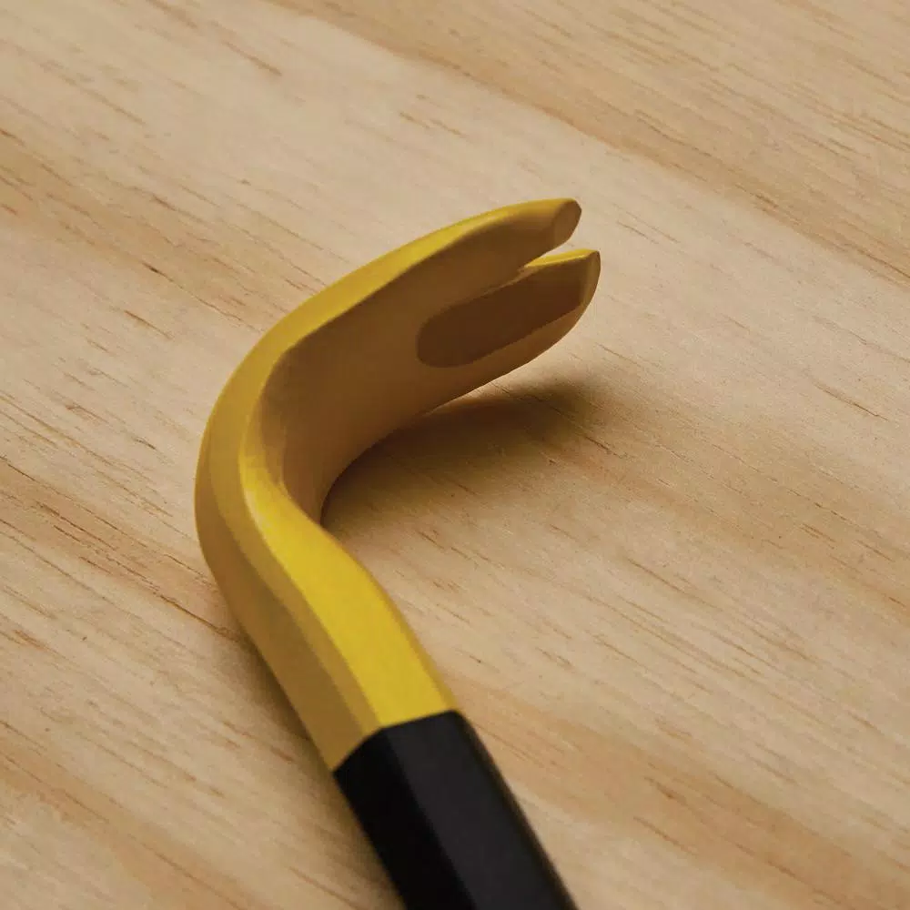 Stanley 10 in. Nail Claw Wrecking Bar with Dual Nail Slots