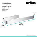 KRAUS Stelios Chrome Bathroom Towel Ring - Solid Brass Hand Towel Holder thumbnail 3