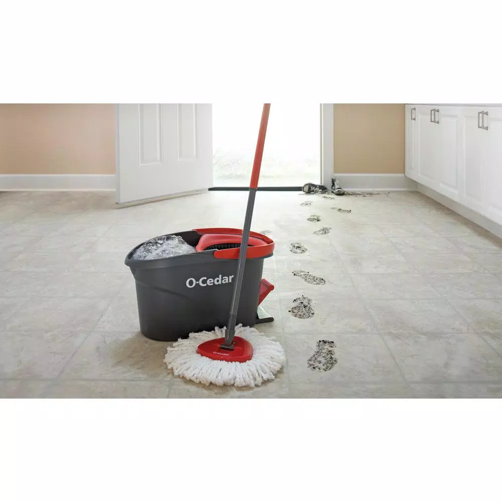 O-Cedar EasyWring Microfiber Spin Mop and Bucket System