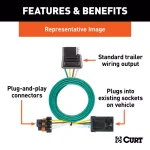 CURT Custom Vehicle-Trailer Wiring Harness, 4-Way Flat Output for Ford F-150 thumbnail 3