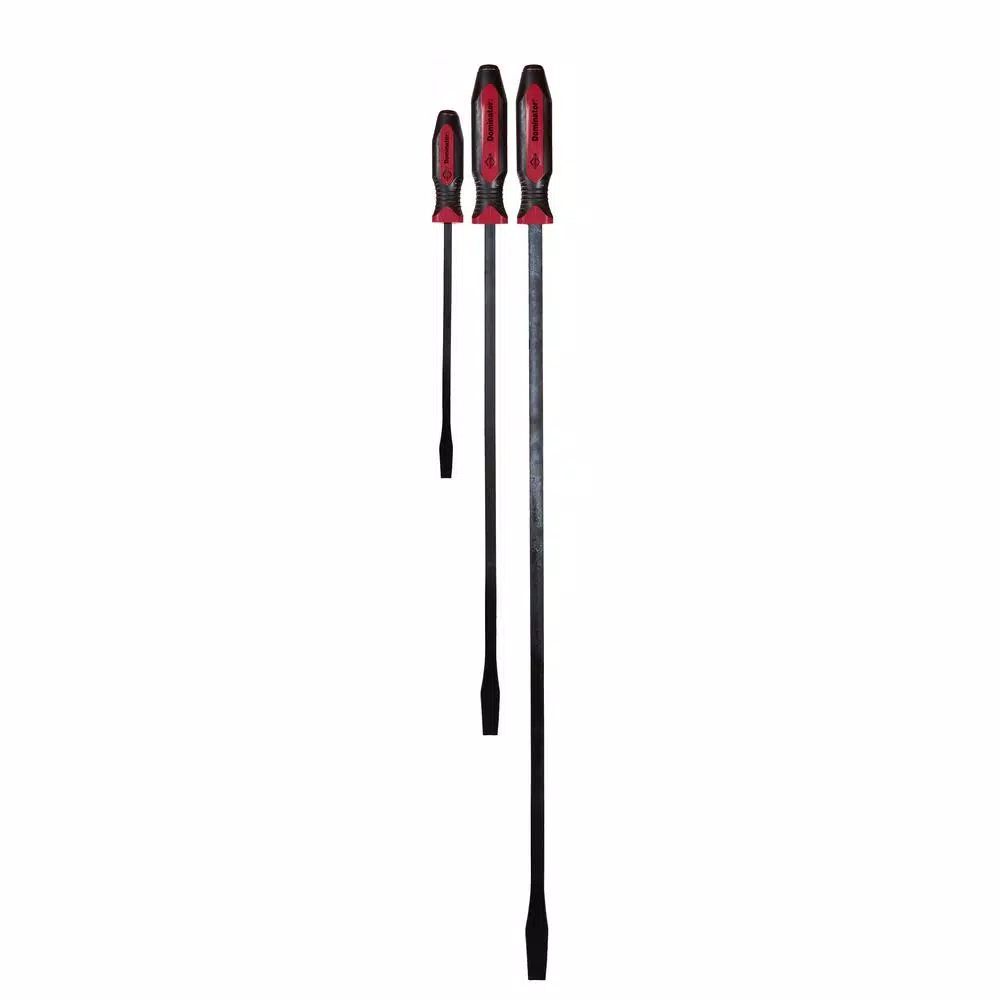 Dominator Pro Straight Pry Bar Set, 3-Piece Heavy Duty Hand Tool Set