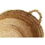 LITTON LANE Oval Banana Leaf and Wicker Storage Basket Set of 3 with Handles thumbnail 3