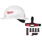 Milwaukee 600 Lumen USB Rechargeable Low-Profile LED Headlamp with BOLT White Type 1 Class C Hard Hat Bundle thumbnail 1
