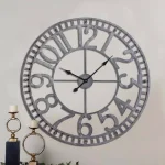 Utopia Alley Manhattan 32" Industrial Wall Clock, Pewter Metal, Analog Quartz thumbnail 8