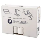 Inteplast High-Density Can Liner 45 Gallon, 40 x 48 in, 16 Micron, Clear, 250 Count thumbnail 1