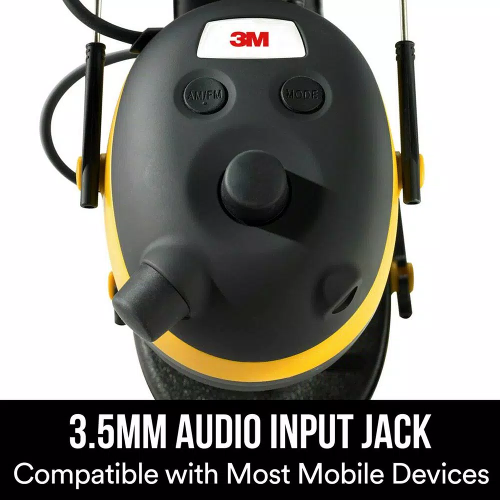 3M WorkTunes Digital Hearing Protector with AM/FM Radio and Auxiliary Jack